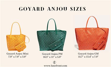 medium goyard size|goyard tote bag size comparison.